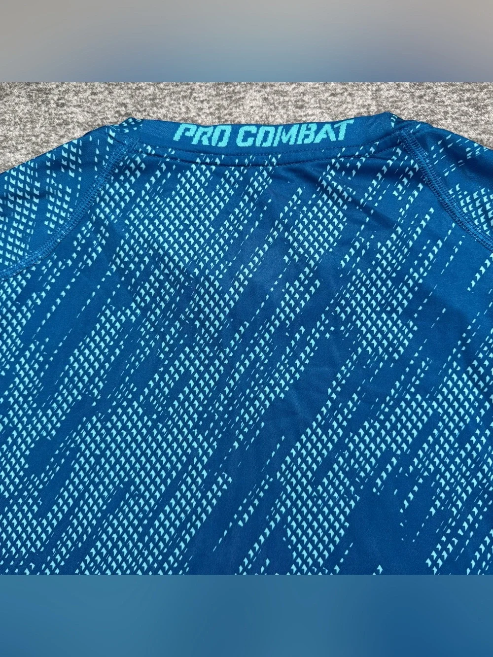 Nike Pro Combat Dri Fit Compression T Shirt Blue Mens Size X-Large Short Sleeve